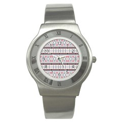 Fancy Tribal Border Pattern Soft Stainless Steel Watches