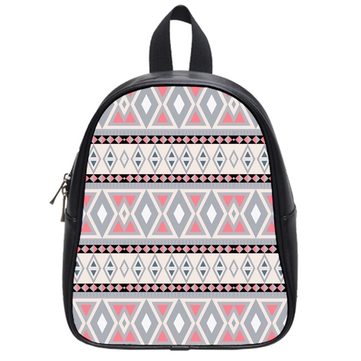 Fancy Tribal Border Pattern Soft School Bags (Small) 