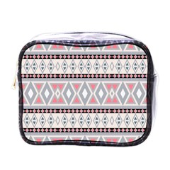 Fancy Tribal Border Pattern Soft Mini Toiletries Bags