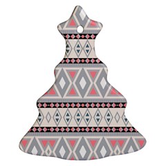 Fancy Tribal Border Pattern Soft Ornament (christmas Tree)