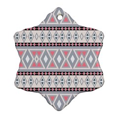 Fancy Tribal Border Pattern Soft Snowflake Ornament (2-side) by ImpressiveMoments