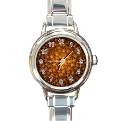 Gold Stars Round Italian Charm Watches