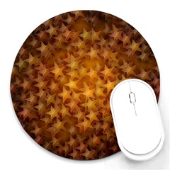 Gold Stars Round Mousepads