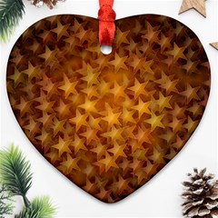 Gold Stars Ornament (heart) 