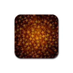 Gold Stars Rubber Square Coaster (4 Pack) 