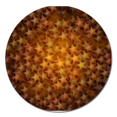 Gold Stars Magnet 5  (round) by KirstenStar