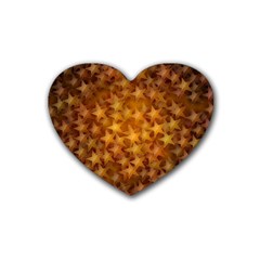 Gold Stars Rubber Coaster (heart) 