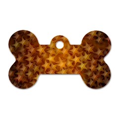 Gold Stars Dog Tag Bone (one Side)