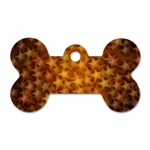 Gold Stars Dog Tag Bone (Two Sides) Front