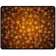 Gold Stars Double Sided Fleece Blanket (medium)  by KirstenStar