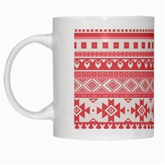 Fancy Tribal Borders Pink White Mugs