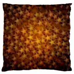 Gold Stars Large Flano Cushion Cases (one Side) 