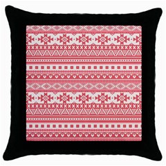 Fancy Tribal Borders Pink Throw Pillow Cases (black)