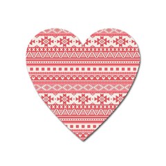 Fancy Tribal Borders Pink Heart Magnet