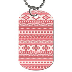 Fancy Tribal Borders Pink Dog Tag (one Side) by ImpressiveMoments