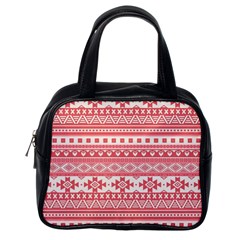 Fancy Tribal Borders Pink Classic Handbags (one Side)