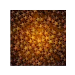 Gold Stars Small Satin Scarf (square)  by KirstenStar