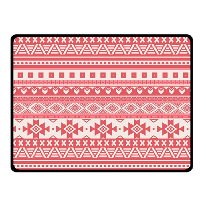 Fancy Tribal Borders Pink Fleece Blanket (Small)