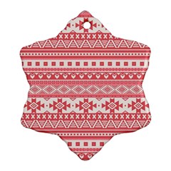 Fancy Tribal Borders Pink Ornament (snowflake)  by ImpressiveMoments