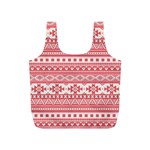 Fancy Tribal Borders Pink Full Print Recycle Bags (S)  Front