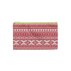 Fancy Tribal Borders Pink Cosmetic Bag (xs)