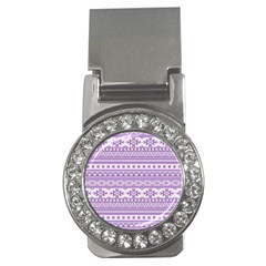 Fancy Tribal Borders Lilac Money Clips (cz)  by ImpressiveMoments