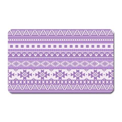 Fancy Tribal Borders Lilac Magnet (rectangular)