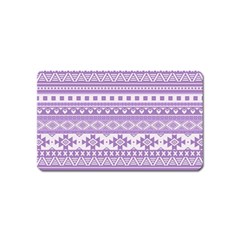 Fancy Tribal Borders Lilac Magnet (name Card)