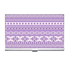 Fancy Tribal Borders Lilac Business Card Holders