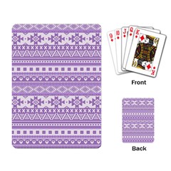 Fancy Tribal Borders Lilac Playing Card