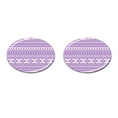 Fancy Tribal Borders Lilac Cufflinks (oval) by ImpressiveMoments