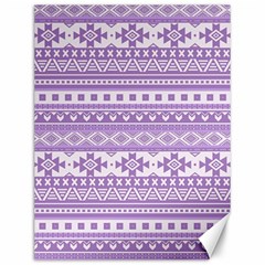 Fancy Tribal Borders Lilac Canvas 12  X 16  