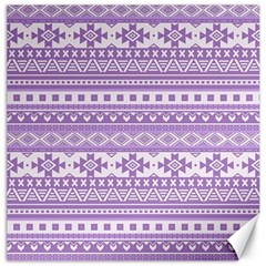 Fancy Tribal Borders Lilac Canvas 16  X 16  