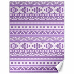 Fancy Tribal Borders Lilac Canvas 18  X 24  