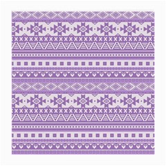 Fancy Tribal Borders Lilac Medium Glasses Cloth (2-side)