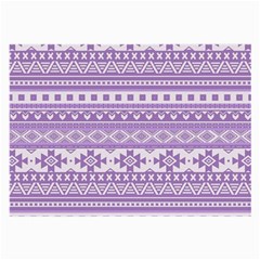 Fancy Tribal Borders Lilac Large Glasses Cloth (2-side)