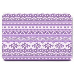 Fancy Tribal Borders Lilac Large Doormat 