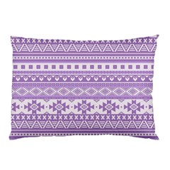 Fancy Tribal Borders Lilac Pillow Cases