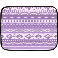 Fancy Tribal Borders Lilac Fleece Blanket (mini)