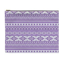 Fancy Tribal Borders Lilac Cosmetic Bag (xl)