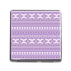 Fancy Tribal Borders Lilac Memory Card Reader (square)