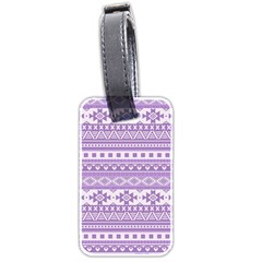 Fancy Tribal Borders Lilac Luggage Tags (two Sides) by ImpressiveMoments