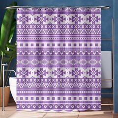 Fancy Tribal Borders Lilac Shower Curtain 60  X 72  (medium) 