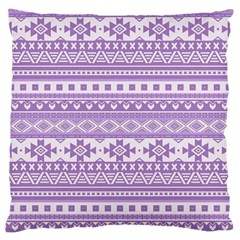 Fancy Tribal Borders Lilac Large Cushion Cases (one Side) 