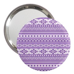 Fancy Tribal Borders Lilac 3  Handbag Mirrors by ImpressiveMoments