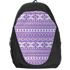 Fancy Tribal Borders Lilac Backpack Bag