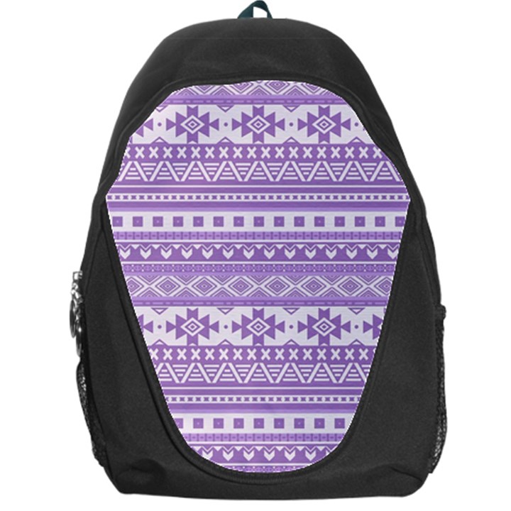 Fancy Tribal Borders Lilac Backpack Bag