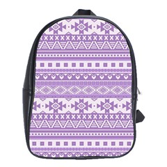 Fancy Tribal Borders Lilac School Bags (xl) 