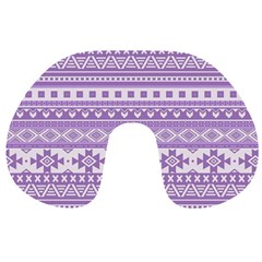 Fancy Tribal Borders Lilac Travel Neck Pillows by ImpressiveMoments