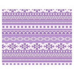 Fancy Tribal Borders Lilac Double Sided Flano Blanket (medium) 